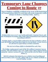 RIDOT Work, Temporary Lane Changes Coming to Route 37